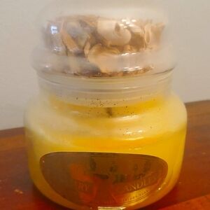 Calvary Candles Honeysuckle Yellow Jar Candle with Lid